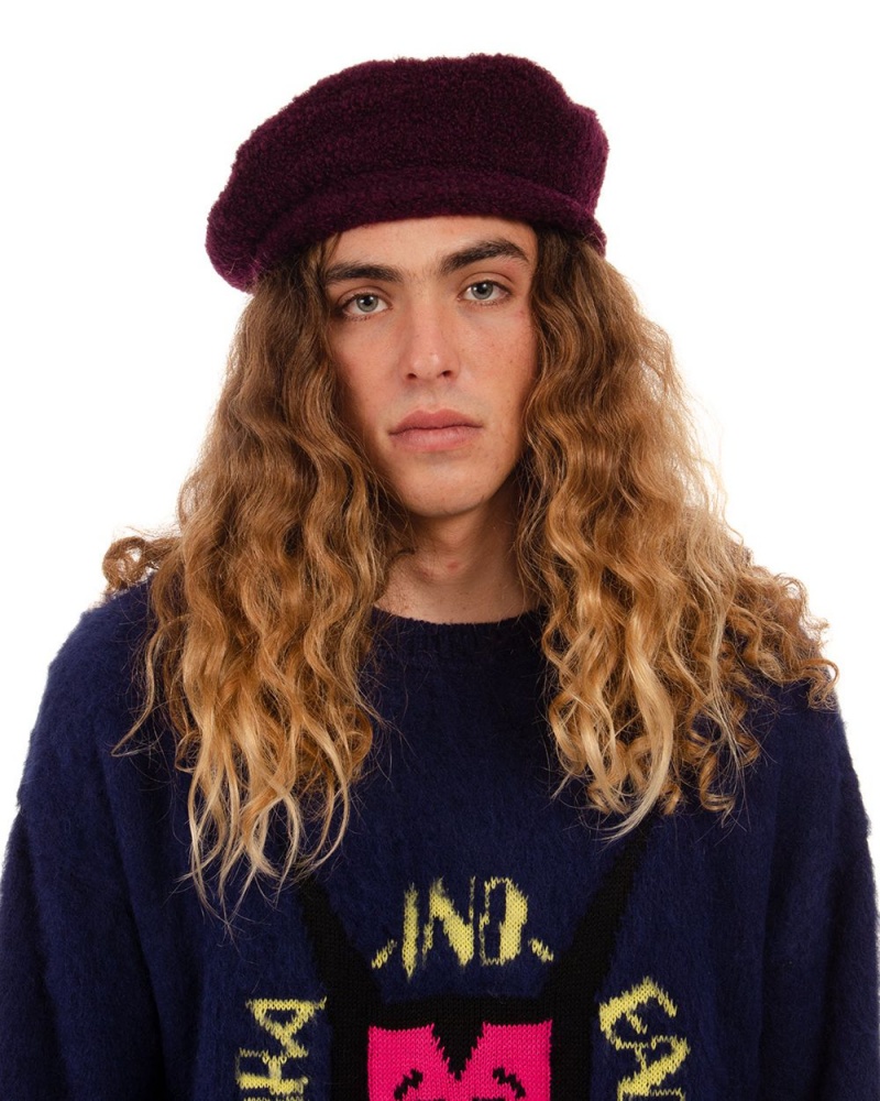 Purple Brain Dead Scratch Beret Hat | AU 7901853-QK