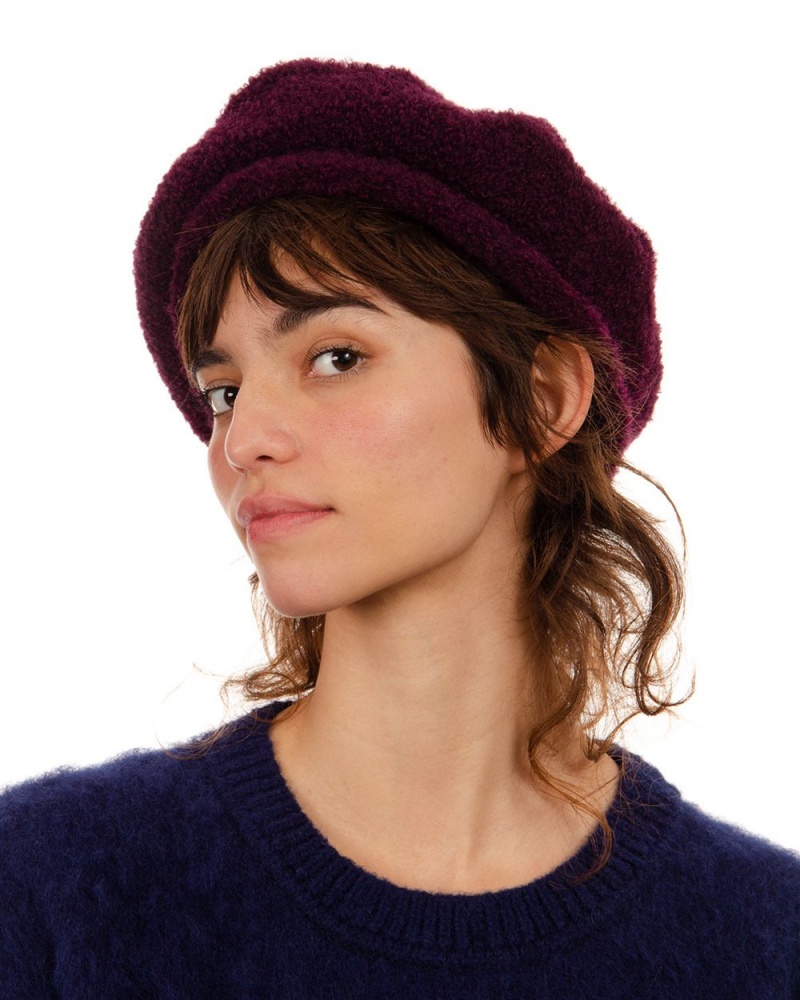 Purple Brain Dead Scratch Beret Hat | AU 7901853-QK