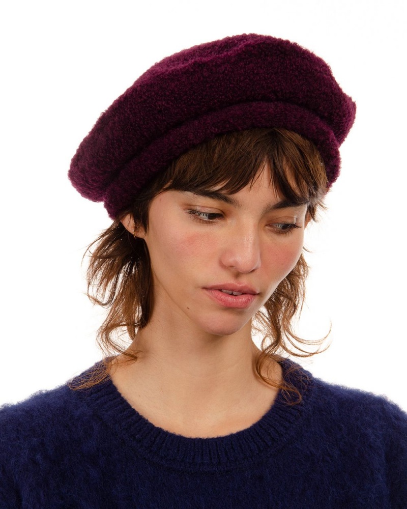 Purple Brain Dead Scratch Beret Hat | AU 7901853-QK