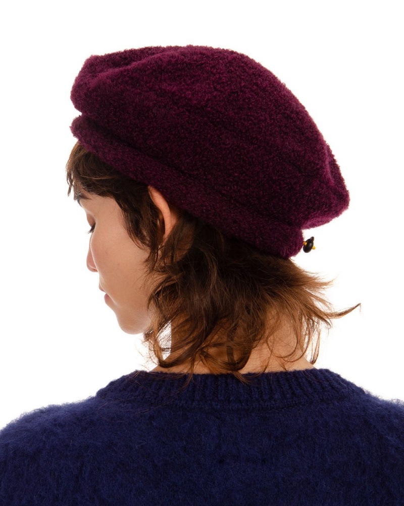 Purple Brain Dead Scratch Beret Hat | AU 7901853-QK