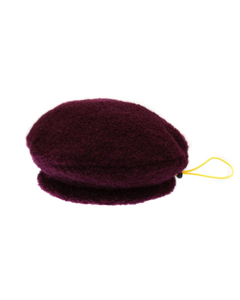 Purple Brain Dead Scratch Beret Hat | AU 7901853-QK