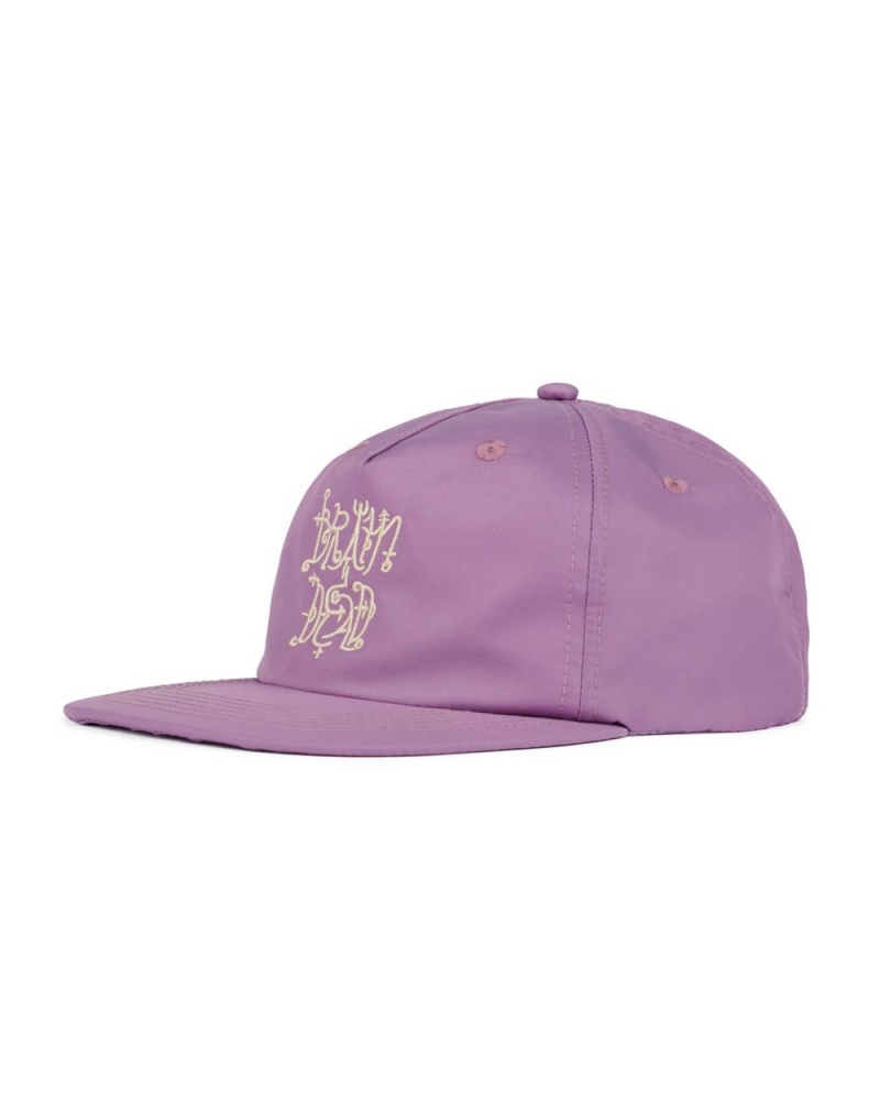 Purple Brain Dead Scripture 5 Panel Hat | AU 8630572-VK