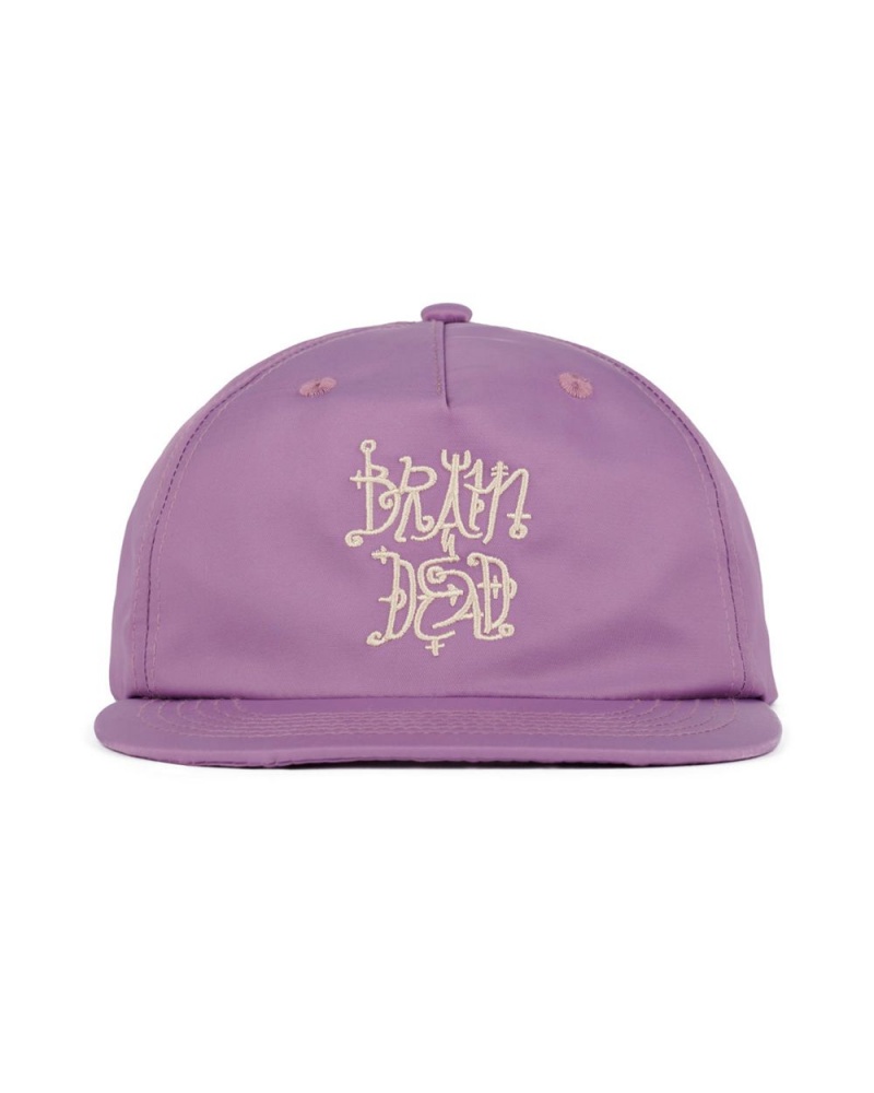 Purple Brain Dead Scripture 5 Panel Hat | AU 8630572-VK