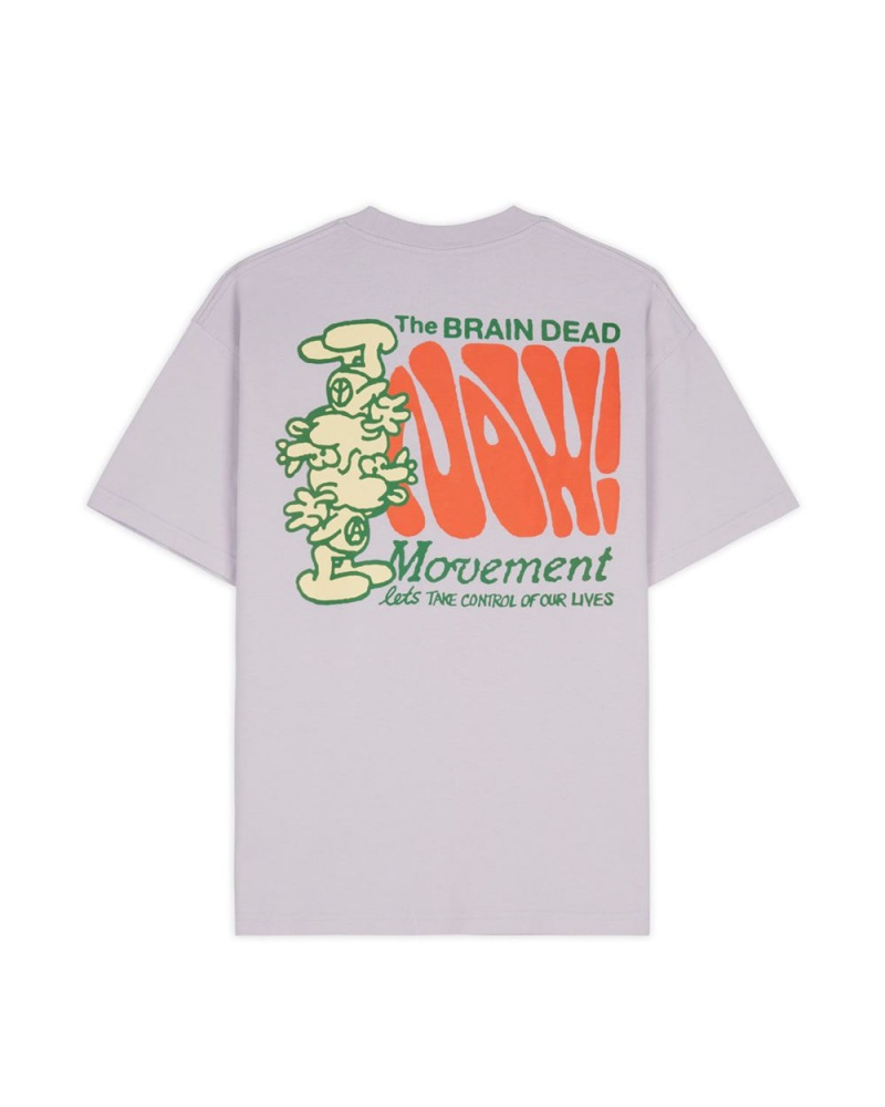 Purple Brain Dead The Now Movement T-Shirt | AU 3790214-CO