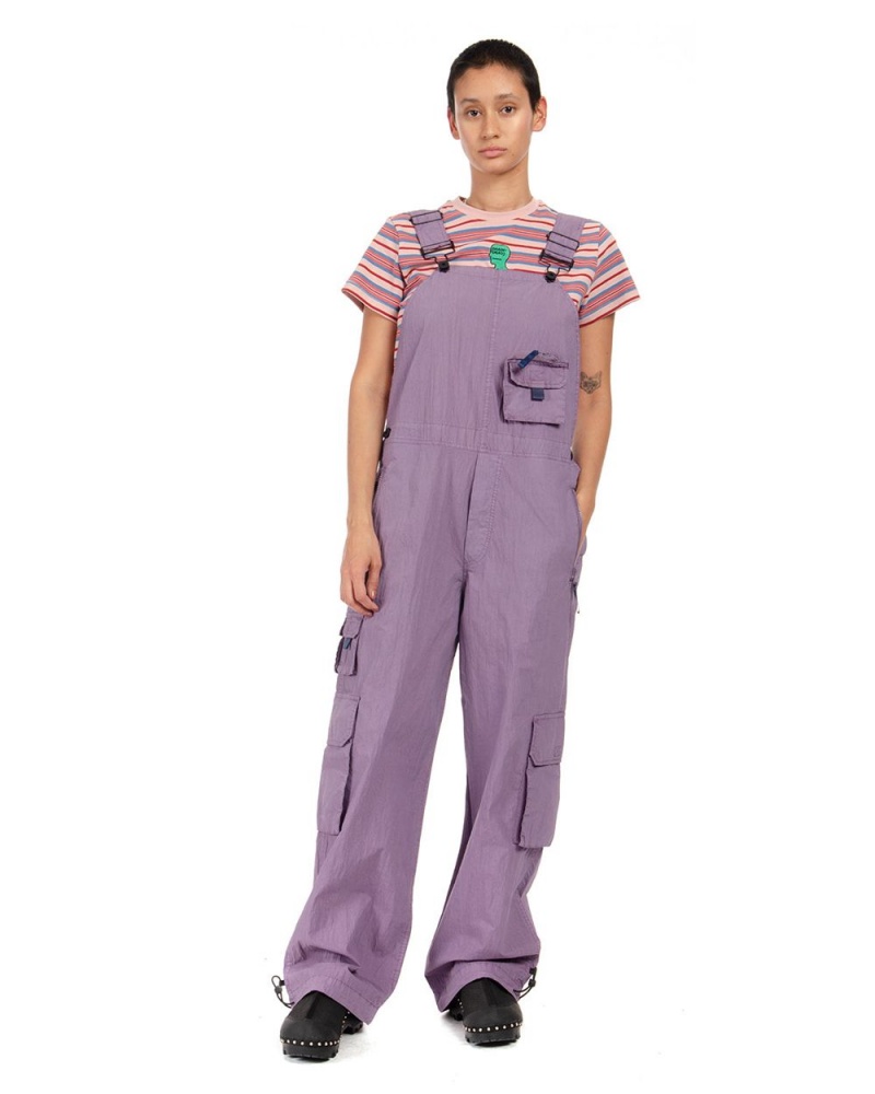 Purple Brain Dead Washed Out Utility Overall Pant | AU 0345786-ZX