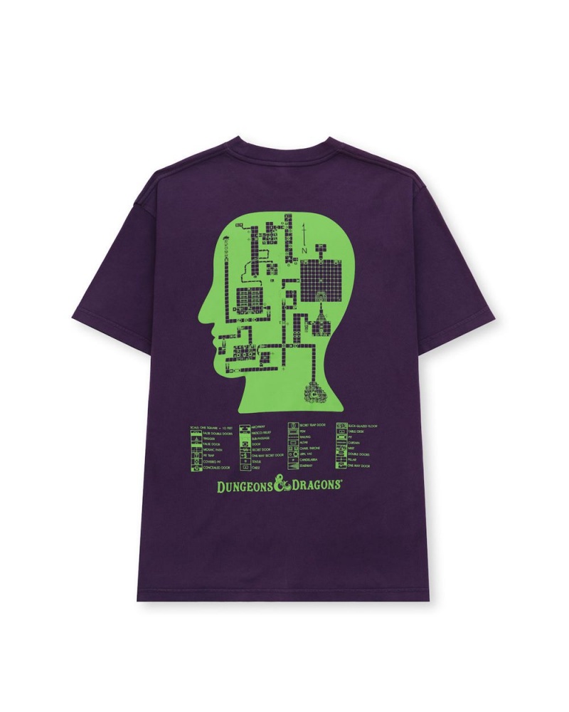 Purple Brain Dead X Dungeons & Dragons Dungeon Tomb T-Shirt | AU 1028746-SC