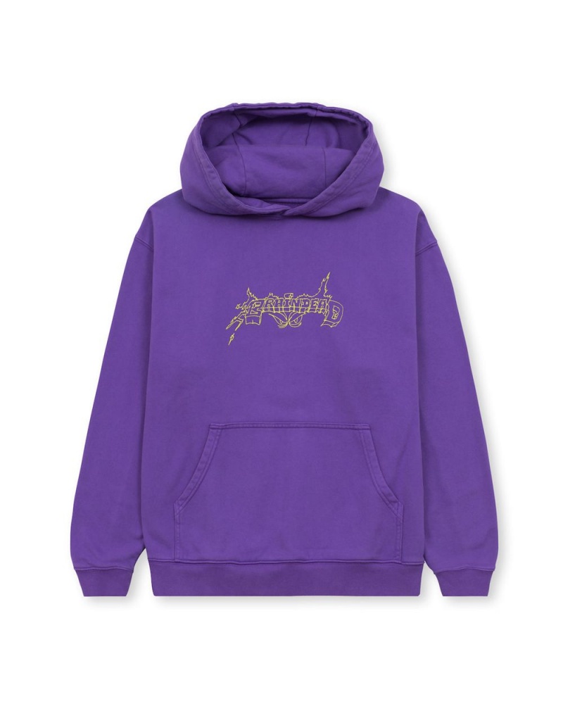 Purple Brain Dead X Them Shred Technology Sweatshirt Hoodie | AU 2965147-ND