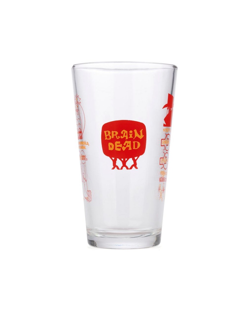 Red Brain Dead Special Illusions Pint Glass Homeware | AU 3874019-FO