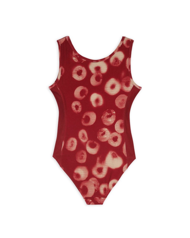 Red Brain Dead Sponge Dye Bodysuit | AU 8012547-RA