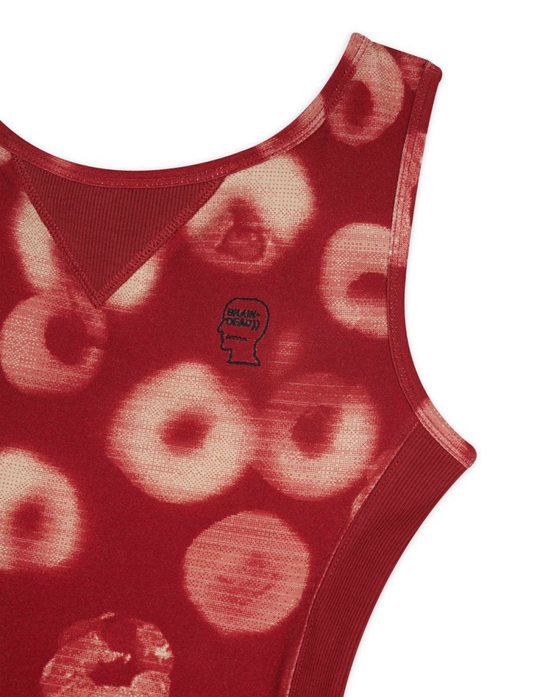 Red Brain Dead Sponge Dye Bodysuit | AU 8012547-RA