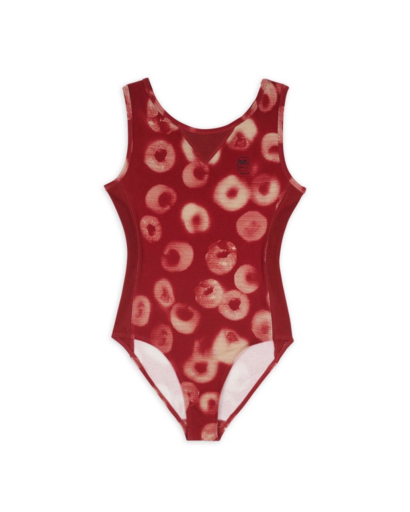 Red Brain Dead Sponge Dye Bodysuit | AU 8012547-RA