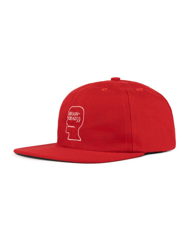 Red Brain Dead Wool Logohead Hat | AU 5841093-VI