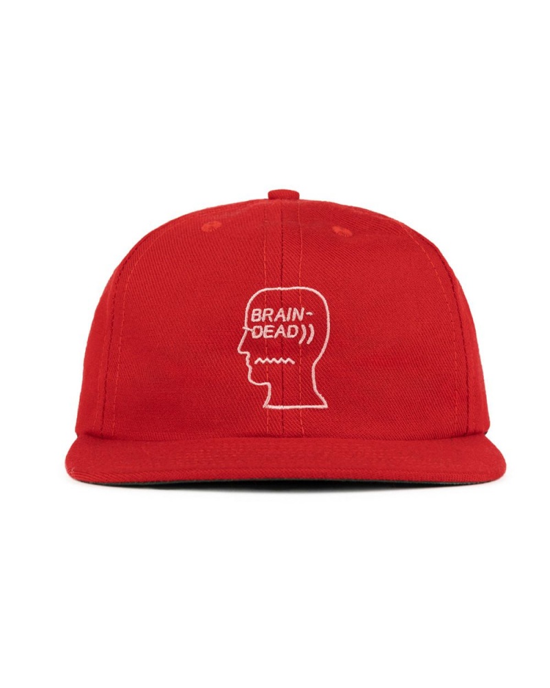 Red Brain Dead Wool Logohead Hat | AU 5841093-VI