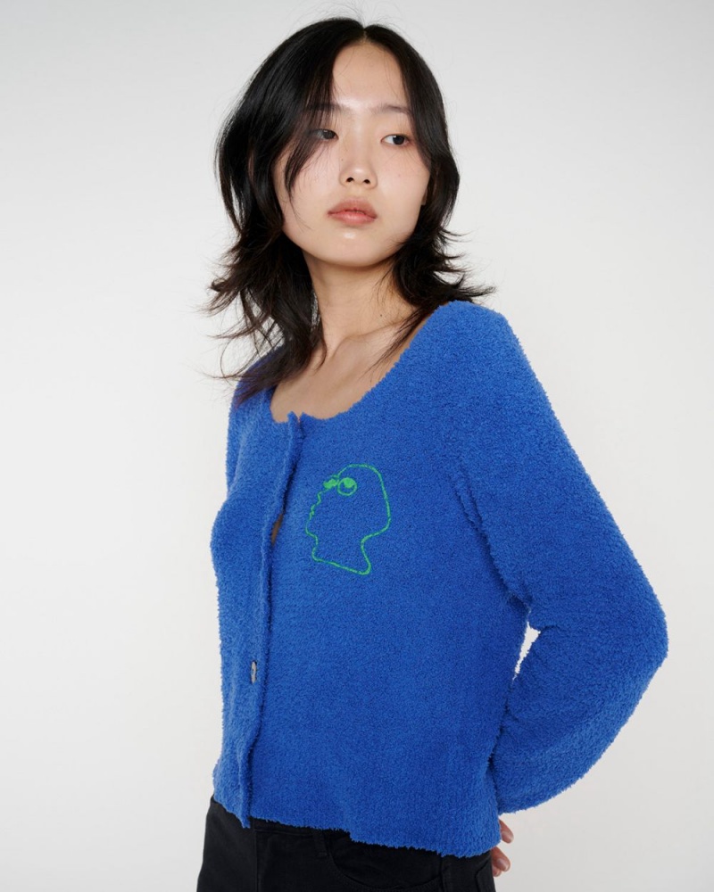 Royal Blue Brain Dead Mantis Pill Cardigan | AU 5826103-MT