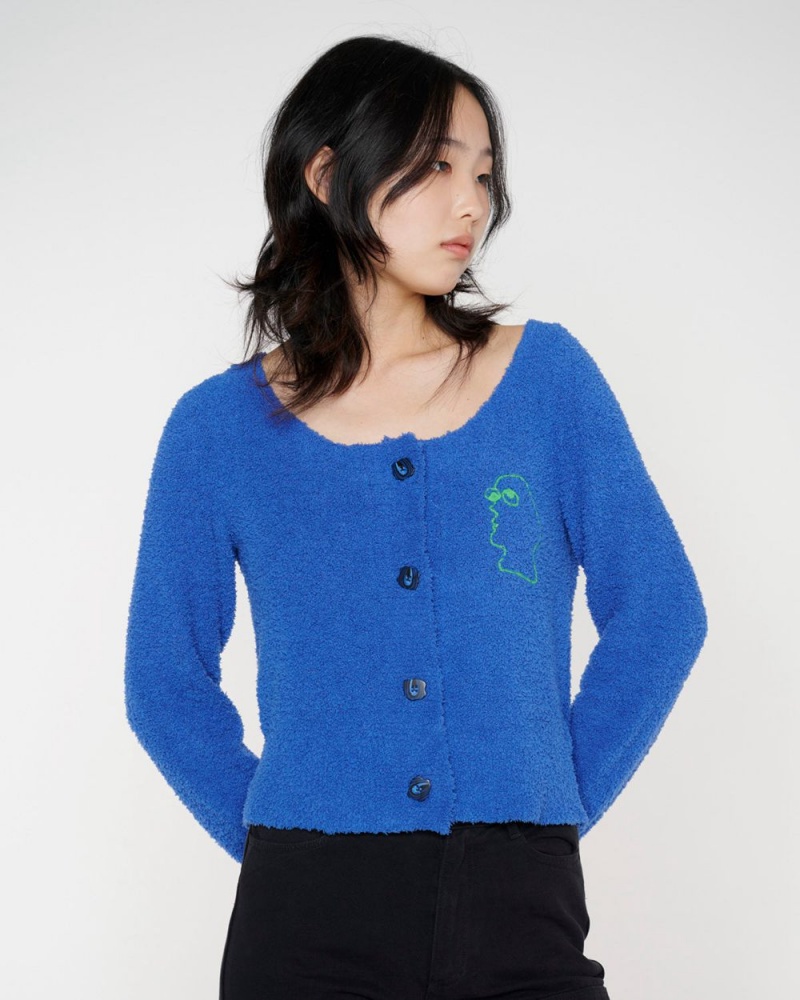 Royal Blue Brain Dead Mantis Pill Cardigan | AU 5826103-MT