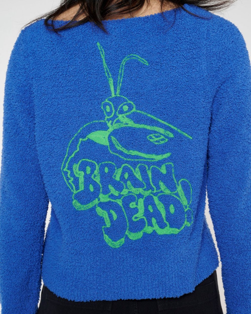 Royal Blue Brain Dead Mantis Pill Cardigan | AU 5826103-MT