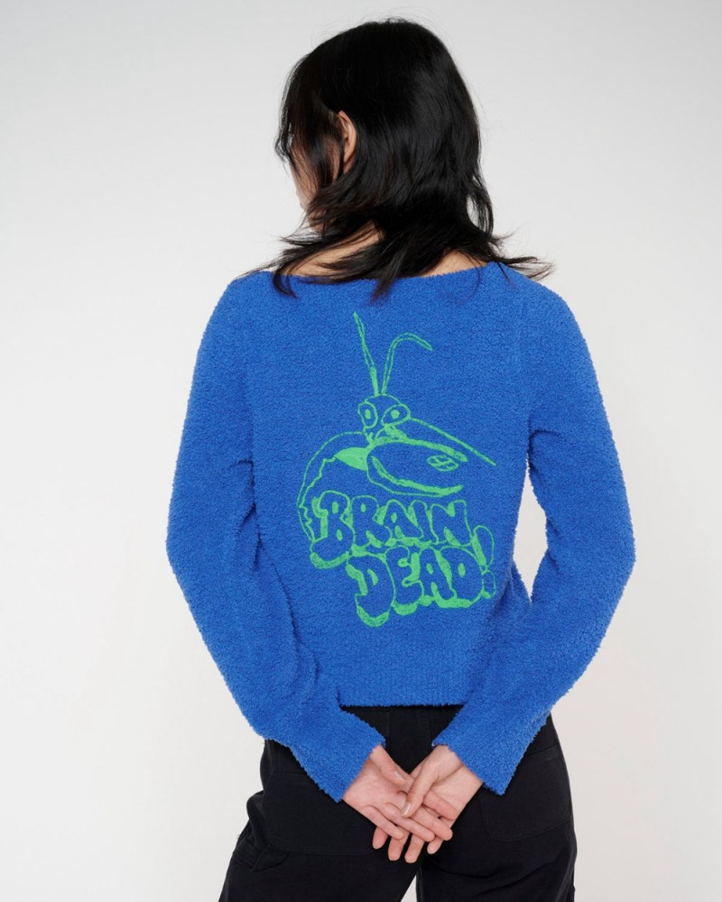 Royal Blue Brain Dead Mantis Pill Cardigan | AU 5826103-MT