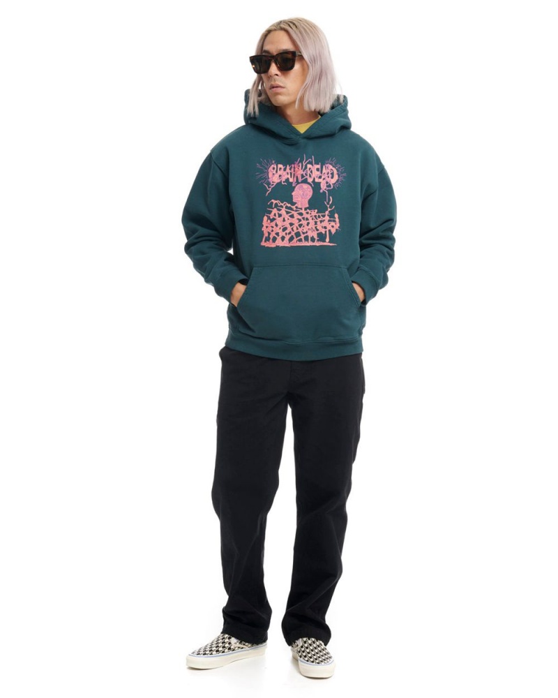 Turquoise Brain Dead Anatomic Hoodie | AU 9643108-BI