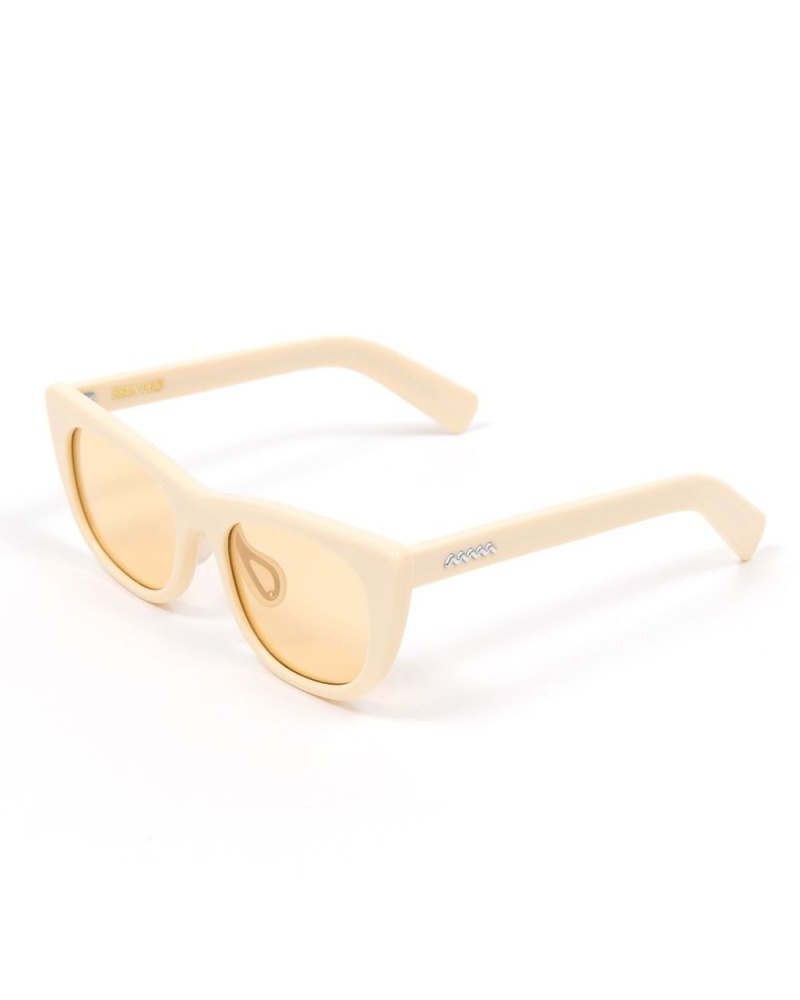 White Beige Brain Dead Natto Post Modern Primitive Eye Protection Sunglasses | AU 1608243-EZ