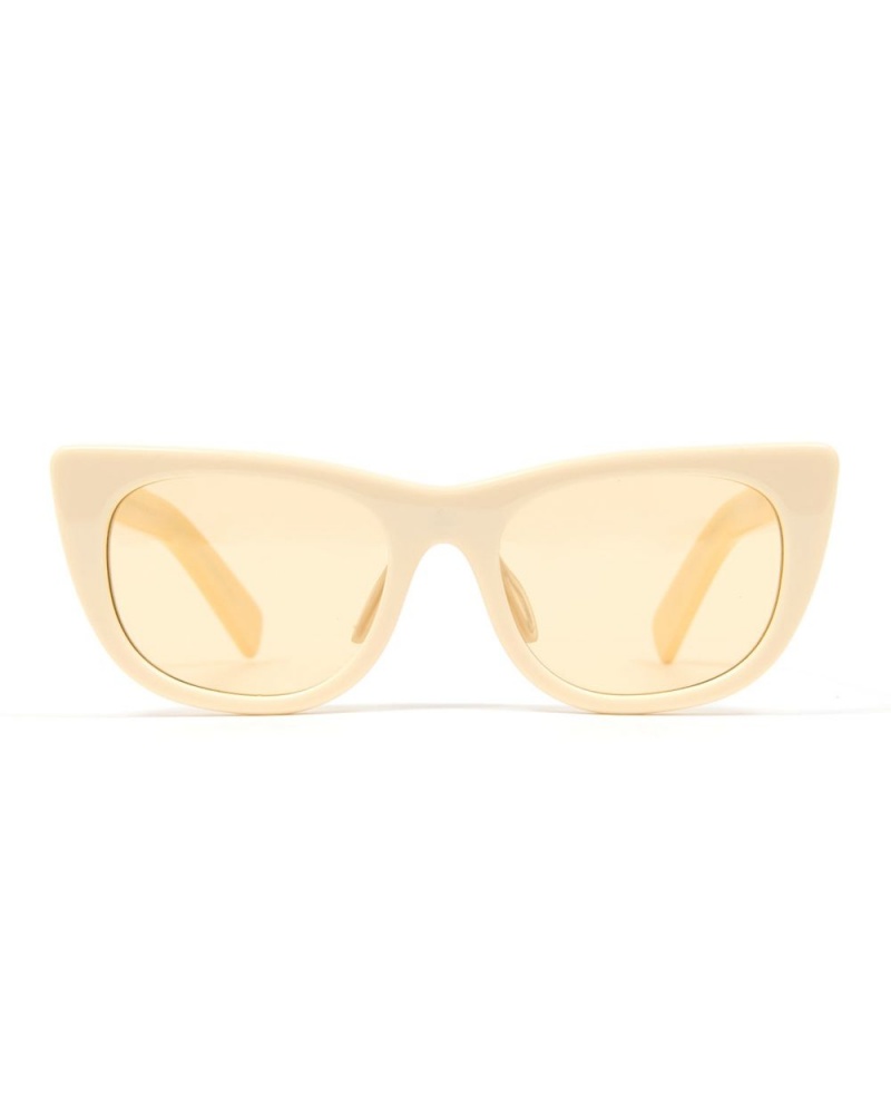 White Beige Brain Dead Natto Post Modern Primitive Eye Protection Sunglasses | AU 1608243-EZ