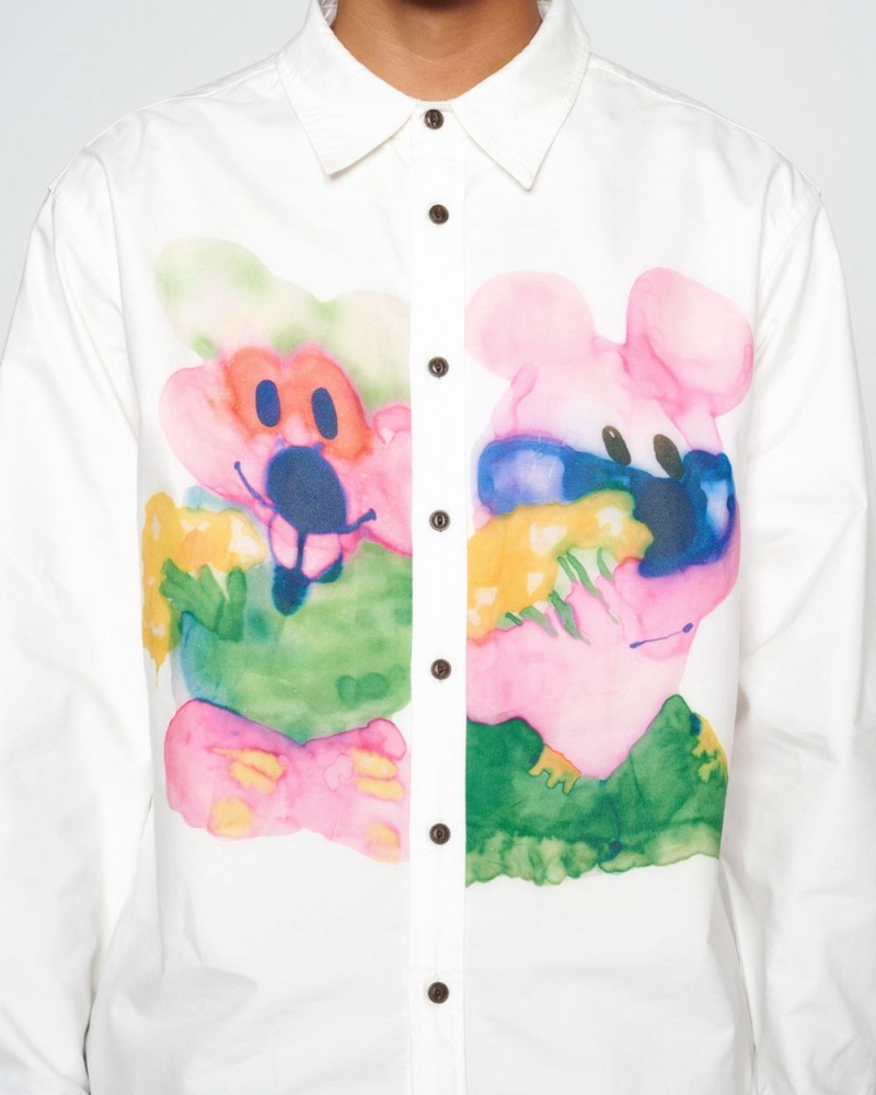 White Brain Dead Alfie Cotton Oxford Shirt | AU 0248695-DI