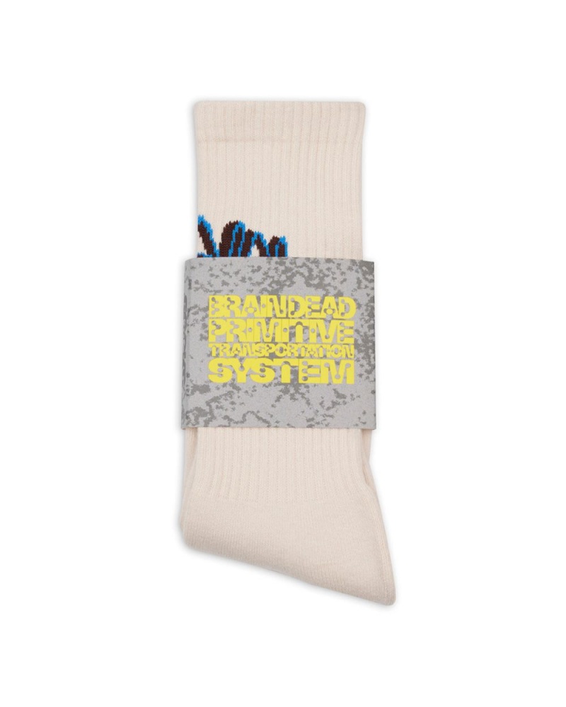 White Brain Dead Bd Stringy Socks | AU 3849657-CE