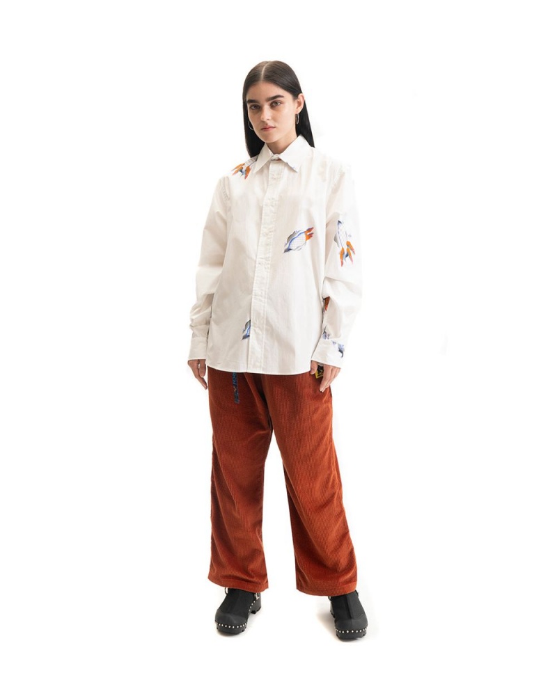 White Brain Dead Claw Button Up Shirt | AU 2079461-PN