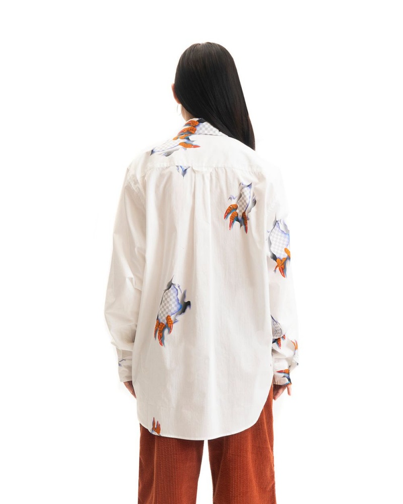 White Brain Dead Claw Button Up Shirt | AU 2079461-PN