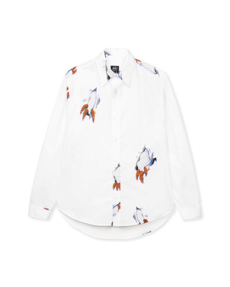 White Brain Dead Claw Button Up Shirt | AU 2079461-PN