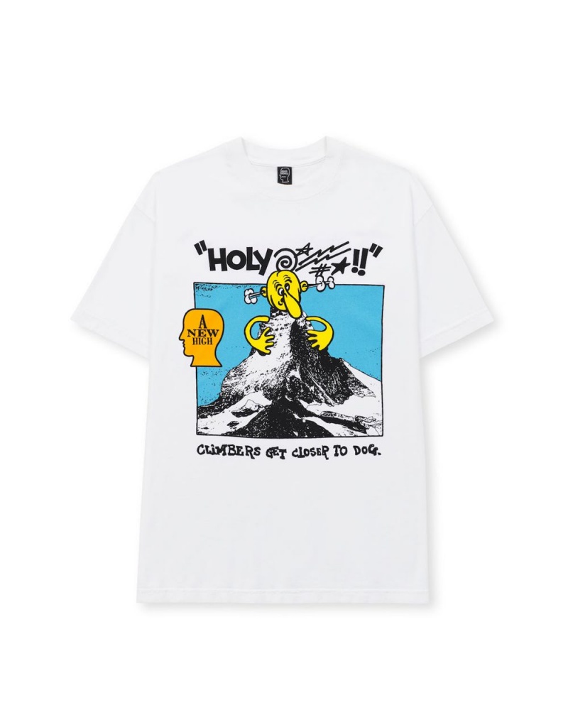 White Brain Dead Climbing A New High T-Shirt | AU 8957124-EA