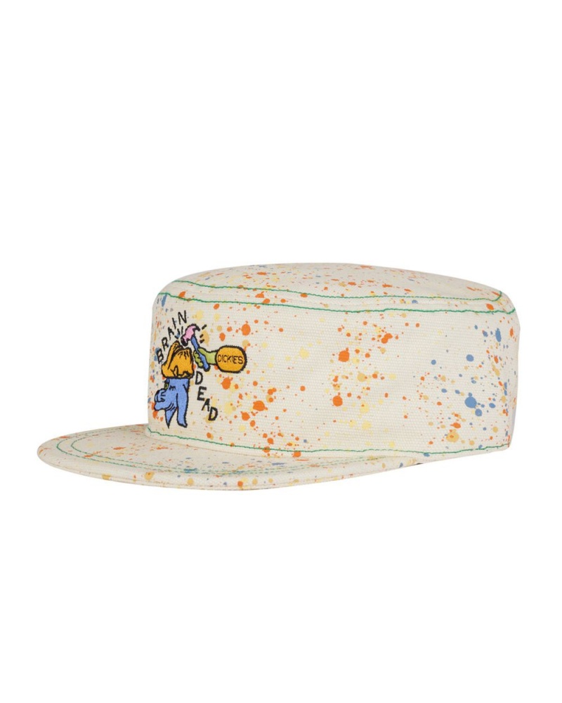 White Brain Dead Dickies Embroidered Painters Cap | AU 6092457-MZ