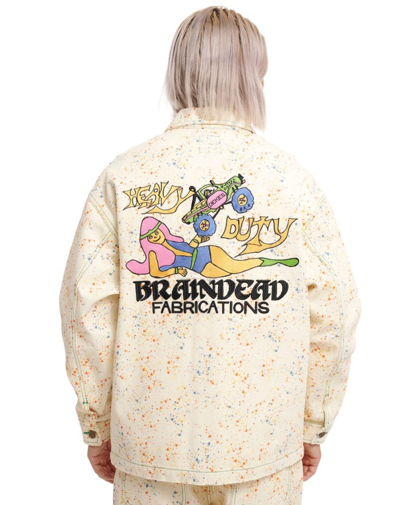 White Brain Dead Dickies Gardening Jacket | AU 4218650-DR