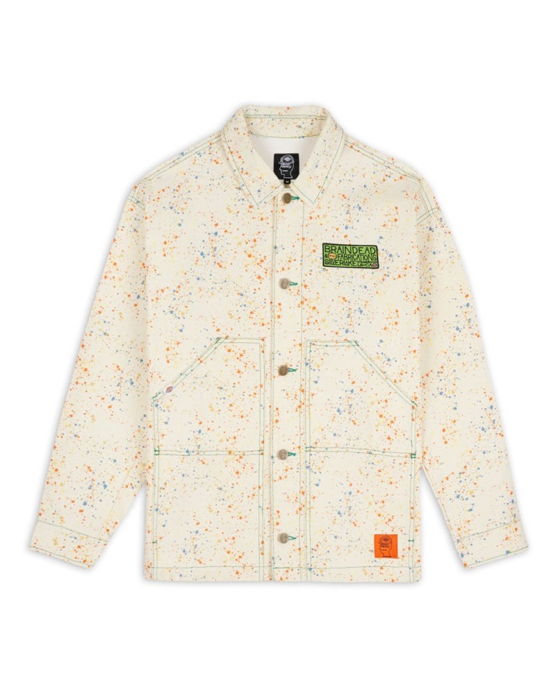 White Brain Dead Dickies Gardening Jacket | AU 4218650-DR