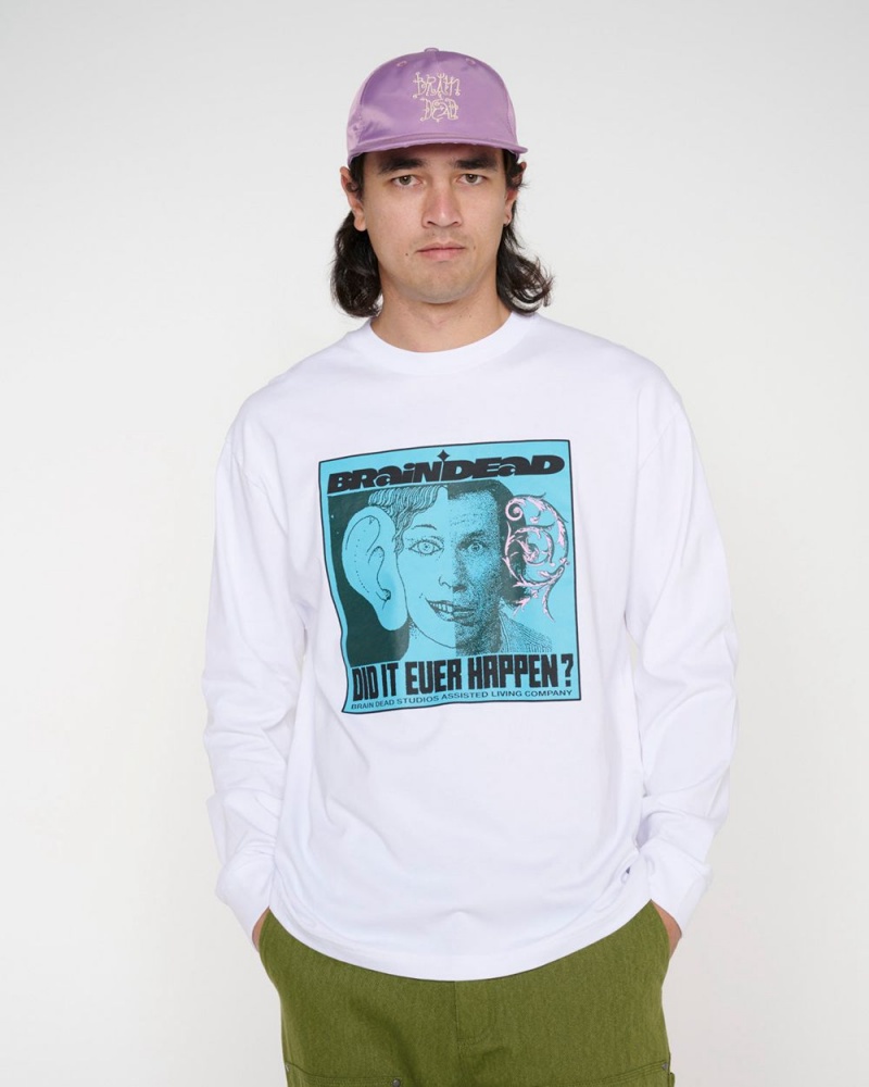 White Brain Dead Did It Ever Happen Long Sleeve T-Shirt | AU 6270359-UI