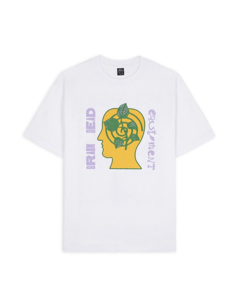 White Brain Dead Equipment Nature Nature T-Shirt | AU 9854726-QU