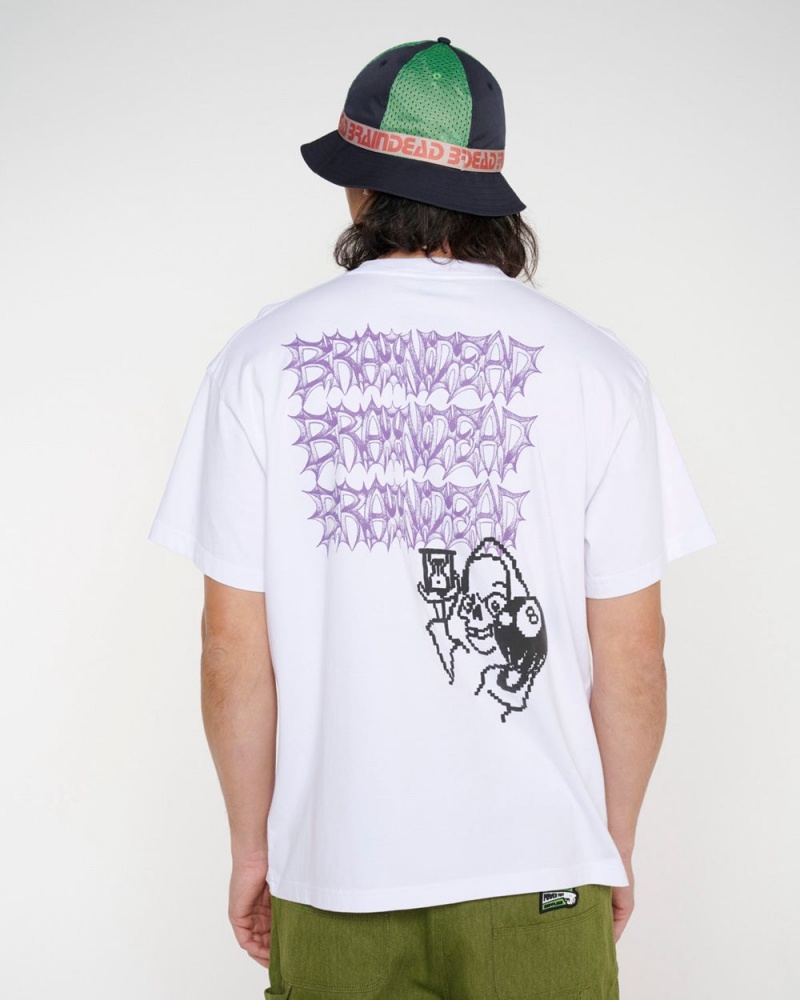 White Brain Dead Jiblets T-Shirt | AU 2437890-AC