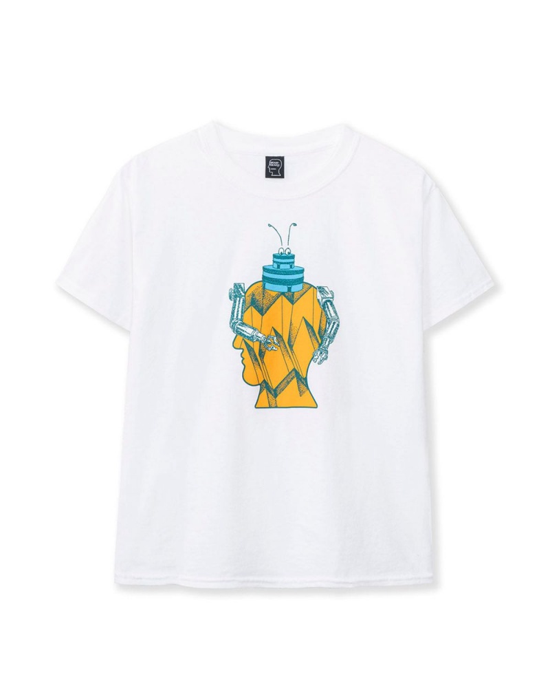 White Brain Dead Kids Mechabug T-Shirt | AU 0426519-QN