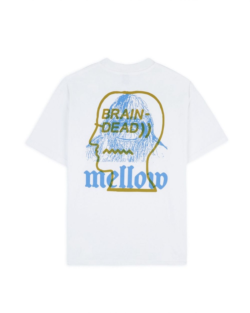 White Brain Dead Mellow Climbing Experimental T-Shirt | AU 7820936-KY