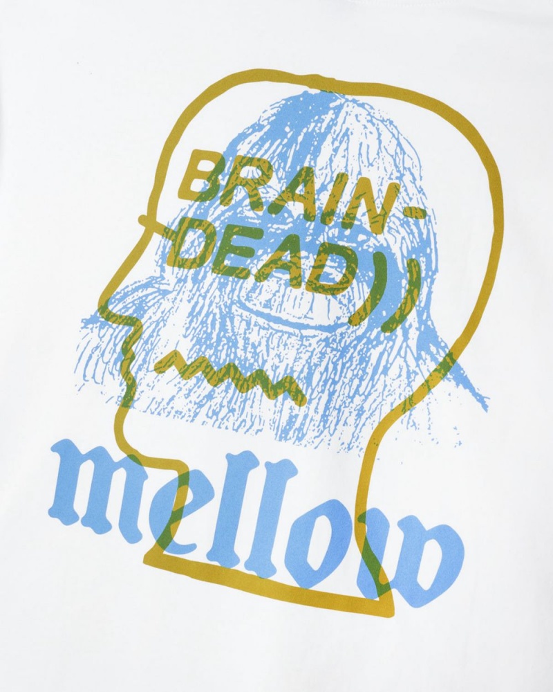 White Brain Dead Mellow Climbing Experimental T-Shirt | AU 7820936-KY