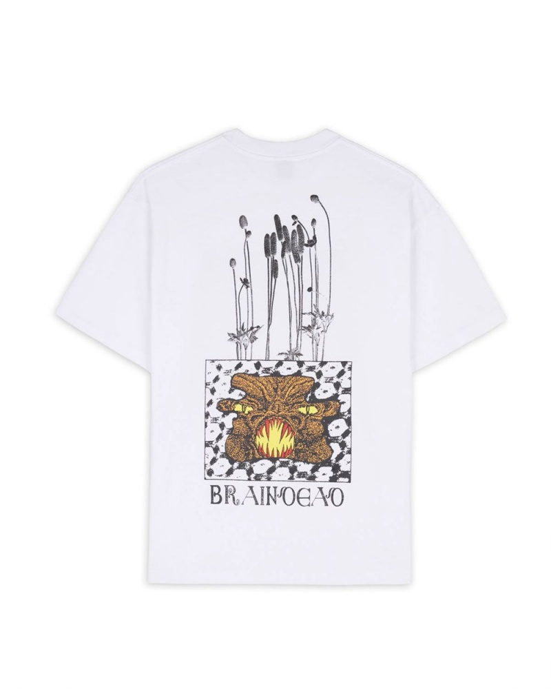 White Brain Dead Monstera T-Shirt | AU 1403728-JL