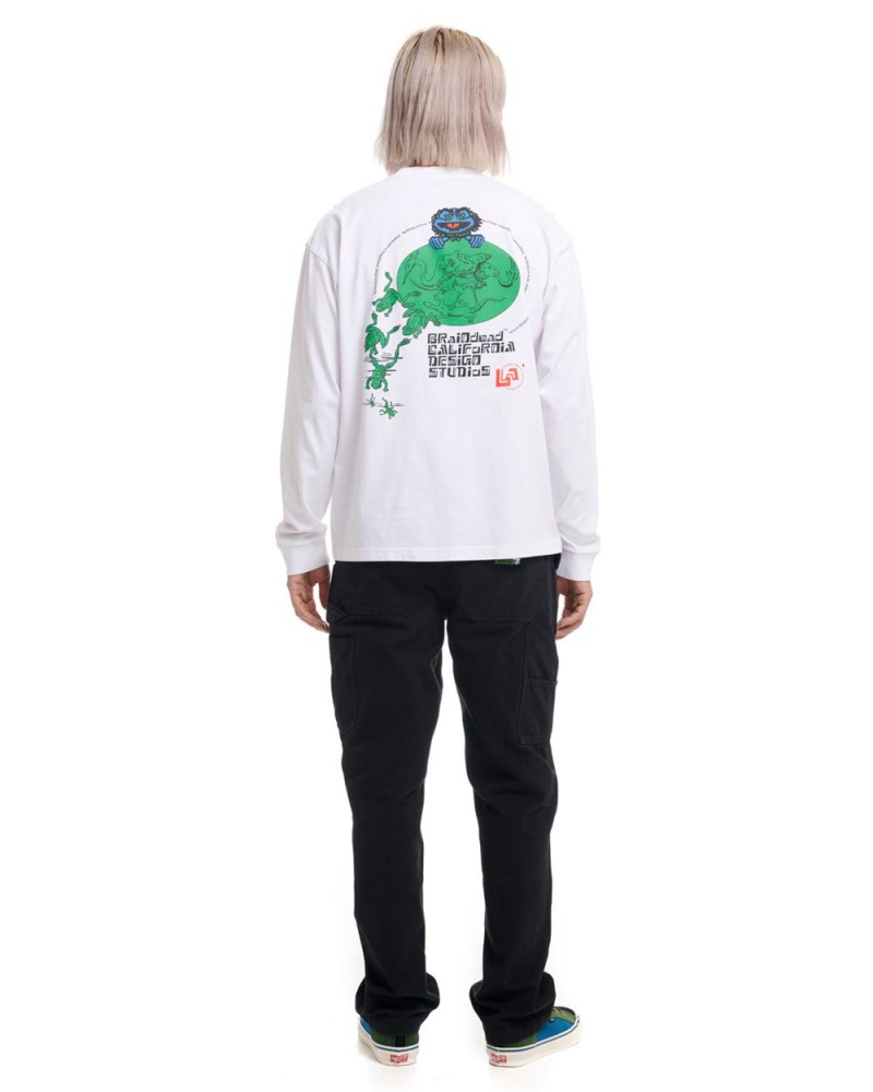 White Brain Dead Permit Everything Long Sleeve T-Shirt | AU 6314052-AU