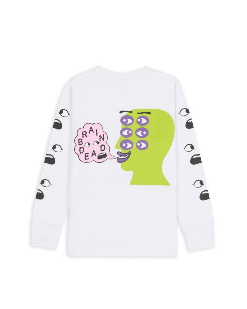 White Brain Dead Snails And Snot Kids Long Sleeve T-Shirt | AU 6025719-IX