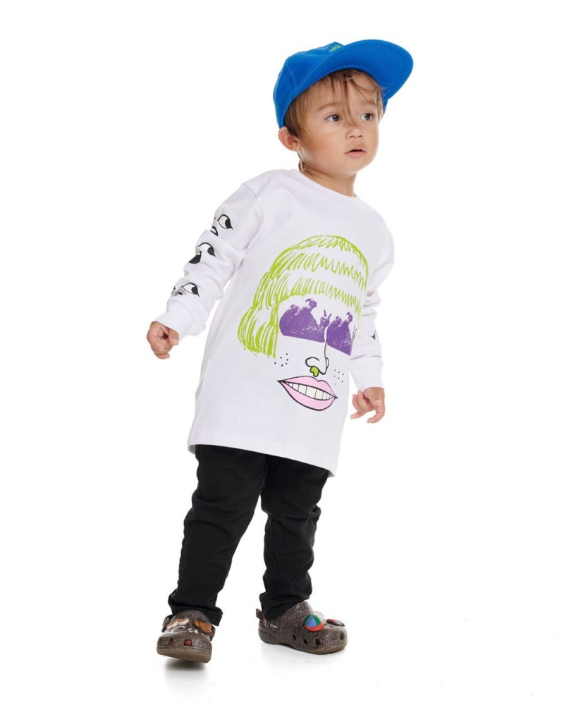 White Brain Dead Snails And Snot Kids Long Sleeve T-Shirt | AU 6025719-IX