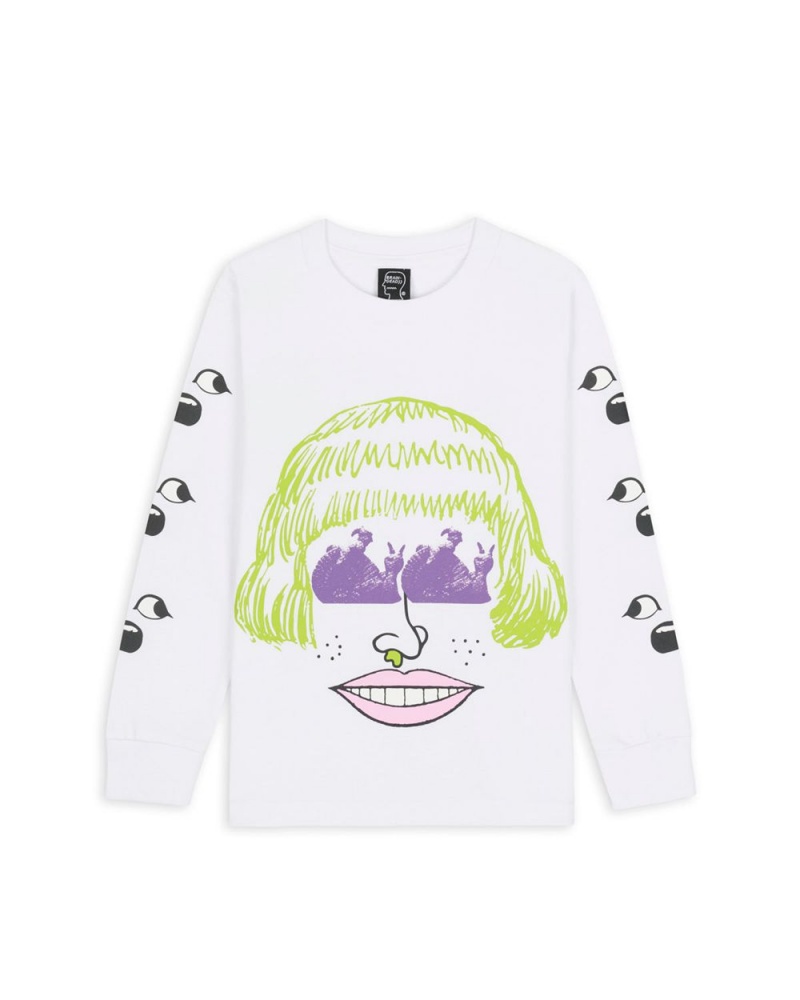 White Brain Dead Snails And Snot Kids Long Sleeve T-Shirt | AU 6025719-IX