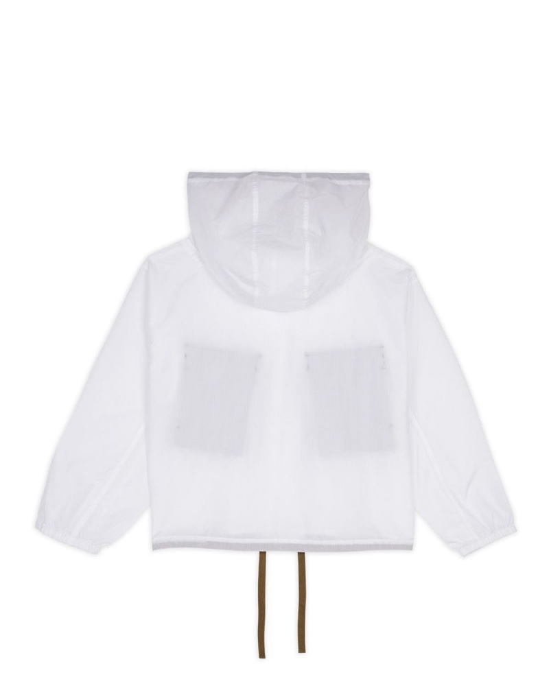 White Brain Dead Translucent Military Smock Jacket | AU 1427096-BP