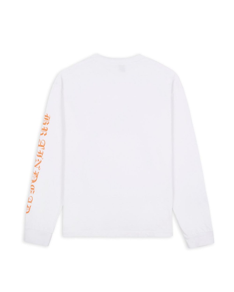 White Brain Dead Wall Of Fire Long Sleeve T-Shirt | AU 4321570-FN