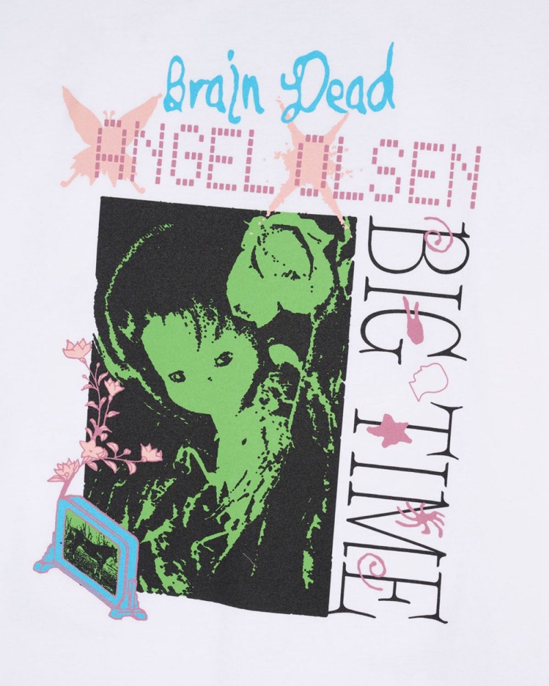 White Brain Dead X Angel Olsen Big Time T-Shirt | AU 2091456-WV