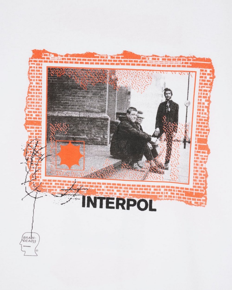 White Brain Dead X Interpol Atiba Jefferson Photo #1 T-Shirt | AU 8210973-IH