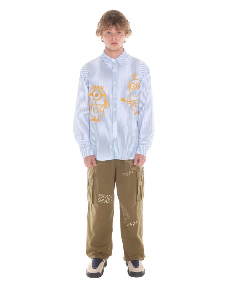 White Brain Dead X Minions Kevin & Carl Button Up Shirt | AU 5473218-RC