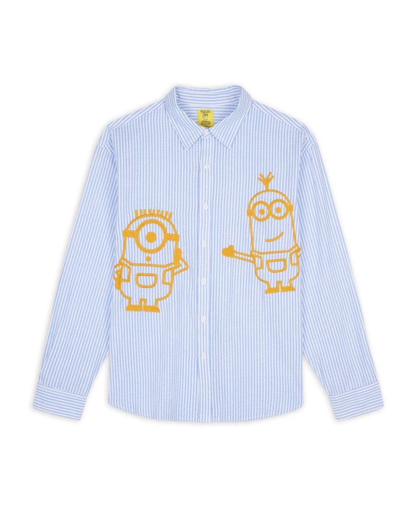 White Brain Dead X Minions Kevin & Carl Button Up Shirt | AU 5473218-RC